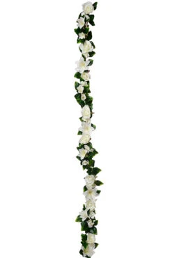 70" Mix Flower Garland White