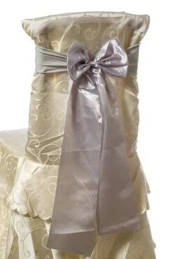 8" X 24" Chair Bow Grey Pkg/10