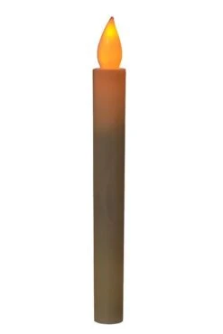8.75" Led Flickering Taper Candle Ivory Pkg/6