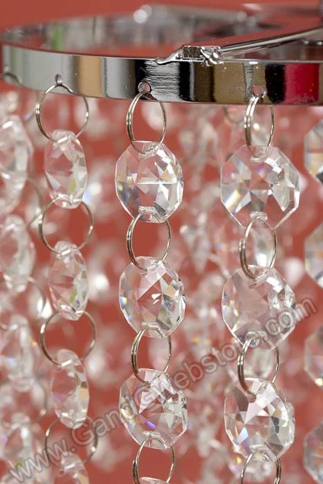 18" Crystal Drop Candle Holder Stand Clear/silver - Image 2