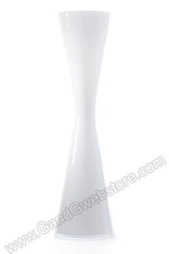 8" X 31.5" Cinch Vase White
