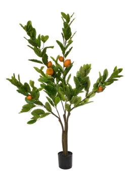 4Ft Potted Lemon Tree Green/Yellow