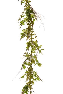 5FT Mixed Green Berry Garland Green/Two Toned