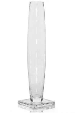 24" Glass Carnival Vase Clear