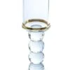 9.25" Crystal Single Candle Holder Gold