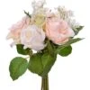 11.5" Rose/hydrangea Bouquet Peach/cream