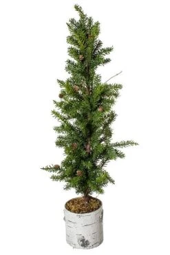 40" Pine Tree W/cone In Pot Green