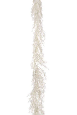 6Ft Glittered Twig Garland White