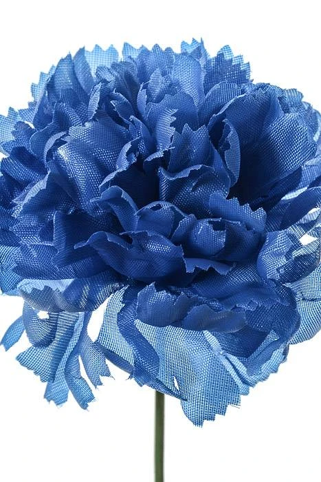 7" Silk Carnation Pick Royal Blue Pkg/100 - Image 2