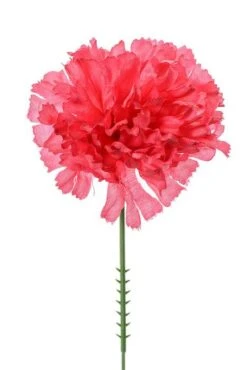 7" Silk Carnation Pick Fuchsia Pkg/100