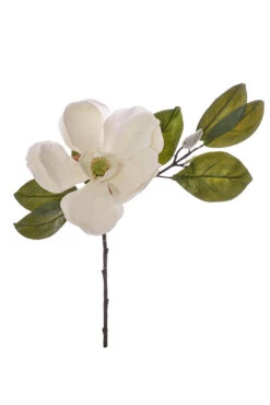 23" Silk Magnolia Spray White