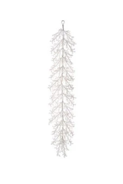 60" Iced Twig Garland White