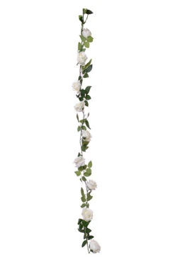 6Ft Silk Rose Garlands Ivory
