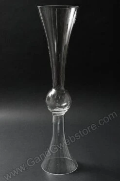 9" X 35.5" Reversible Glass Vase Clear