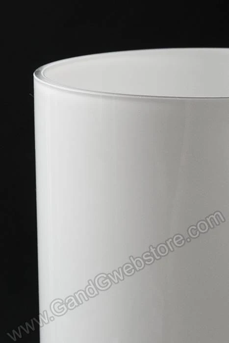5.75" X 15.5" Glass Cylinder Vase White - Image 2