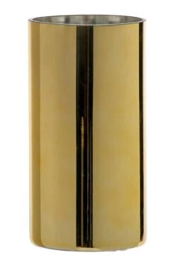 5" X 10" Cylinder Glass Vase Gold