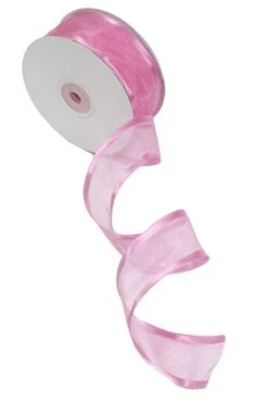 Wired Sheer Ribbon W/satin Edge Azalea #55