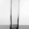 4" X 4" X 18" Square Glass Vase Clear