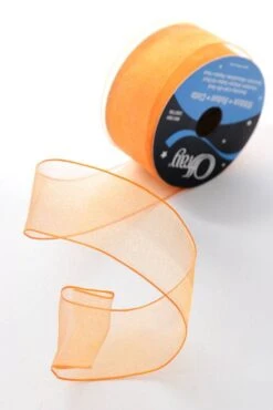 1.5" X 25yds Wired Encore Ribbon Burnt Sienna