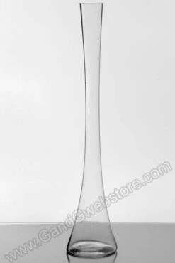 28" Skyline Glass Vase Crystal Clear Cs/4