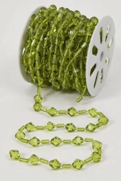 10yds Beaded Garland Roll Green