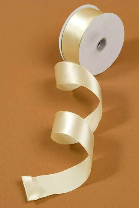 1-1/2" X 25yds Wired Contessa Ribbon Buttercream