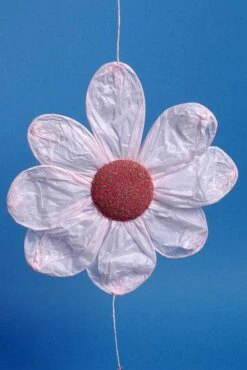 11" X 54" Paper Flower Garland Light Pink