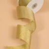 2.5" X 25yds Luster Metallic Ribbon Gold