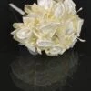 4" Satin Flower Ivory Pkg/12
