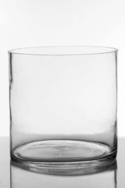 10" X 10" Cylinder Glass Vase Clear