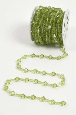 10yds Beaded Garland Roll Apple Green