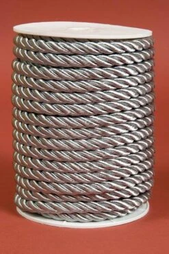 8mm X 20yds Satin Cord Silver