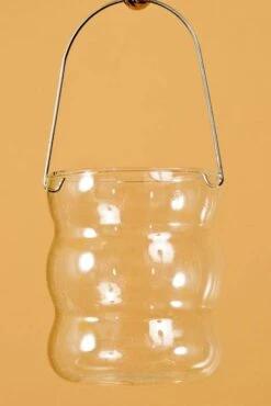 2.25" X 3" Glow Tea Light Hanger Clear Pkg/12