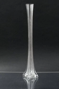 24" Eiffel Tower Glass Vase Clear