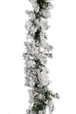 9ft X 10" Furry Pine Garland Green/white
