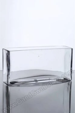 3" X 12" X 4" Rectangle Glass Vase Clear