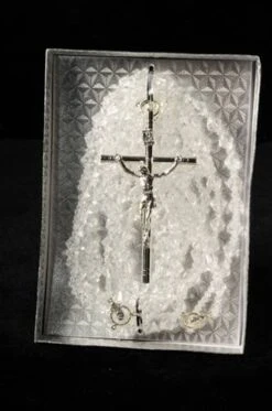 36" 10mm Glass Beads Lazo Clear