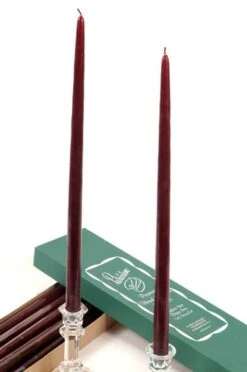 18" Patrician Taper Burgundy Box/12
