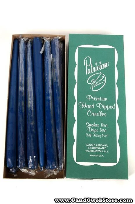 12" Patrician Taper Cobalt Blue Box/12 - Image 2