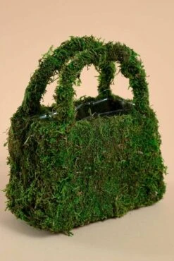 9.5" X 8" X 4" Beaumont Moss Purse Green